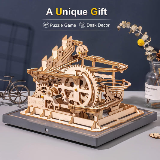 ROKR wooden puzzle gear train with precise interlocks