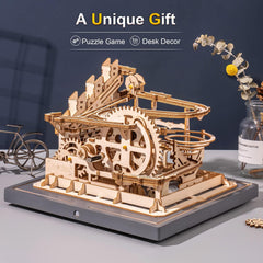 ROKR wooden puzzle gear train with precise interlocks