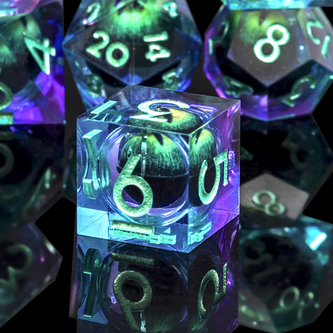 Role Dice seven-piece DND dice pack ready for campaigns and tabletop play