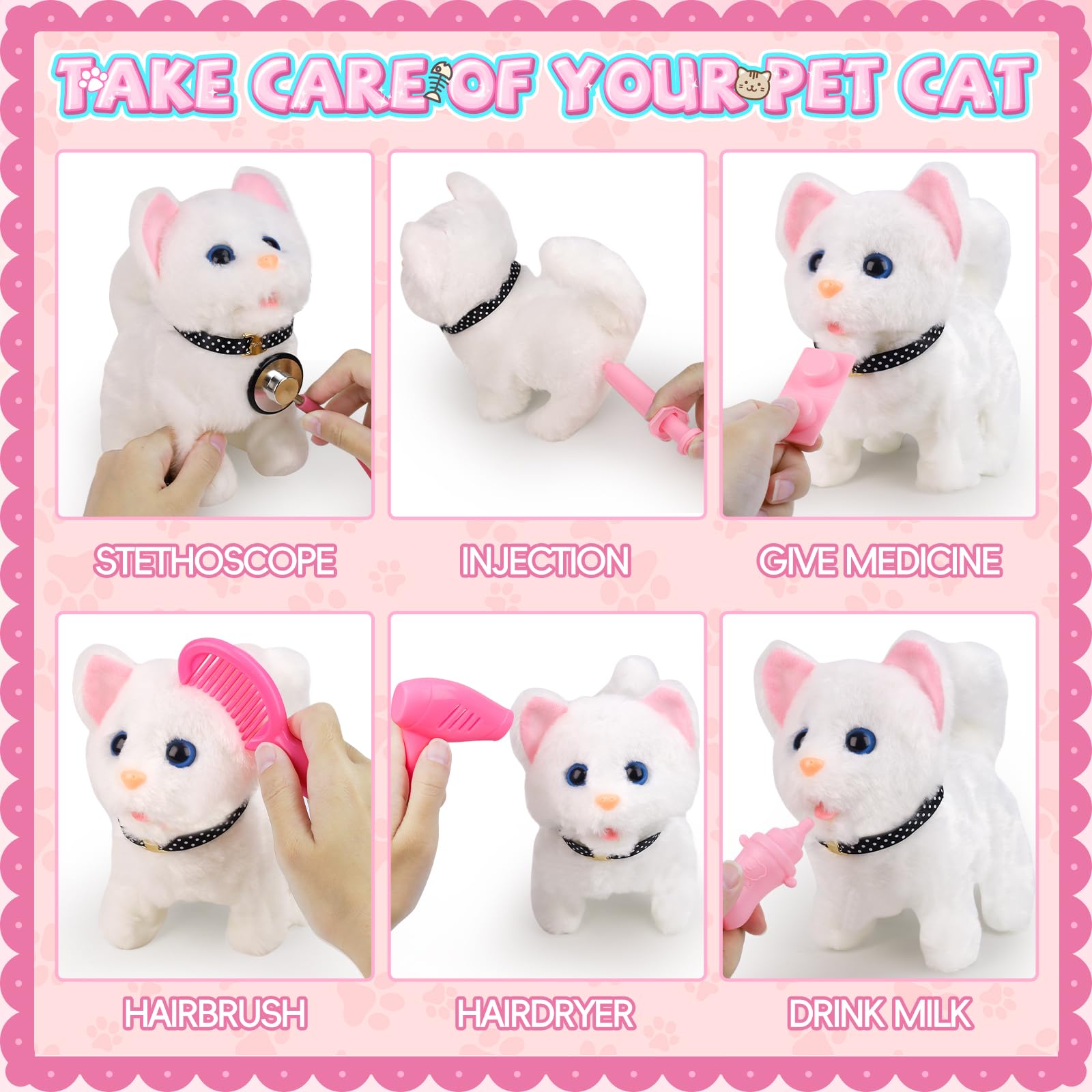 Rolevoria Doctor Kit Dress-Up Costume in pink inspires playful pretend vet scenarios.