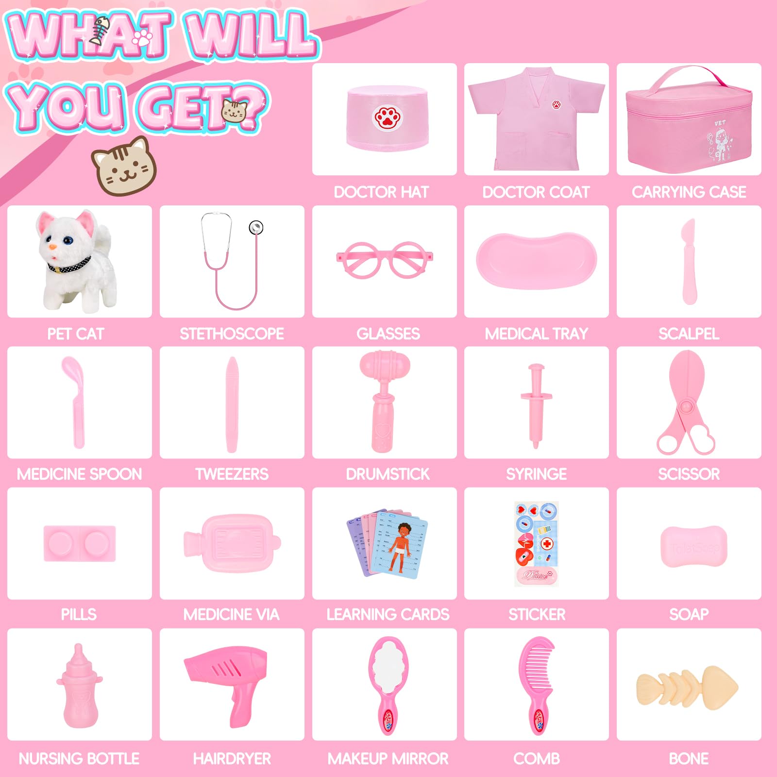 Rolevoria Doctor Kit Kid Playing promotes creativity and pet-care empathy.