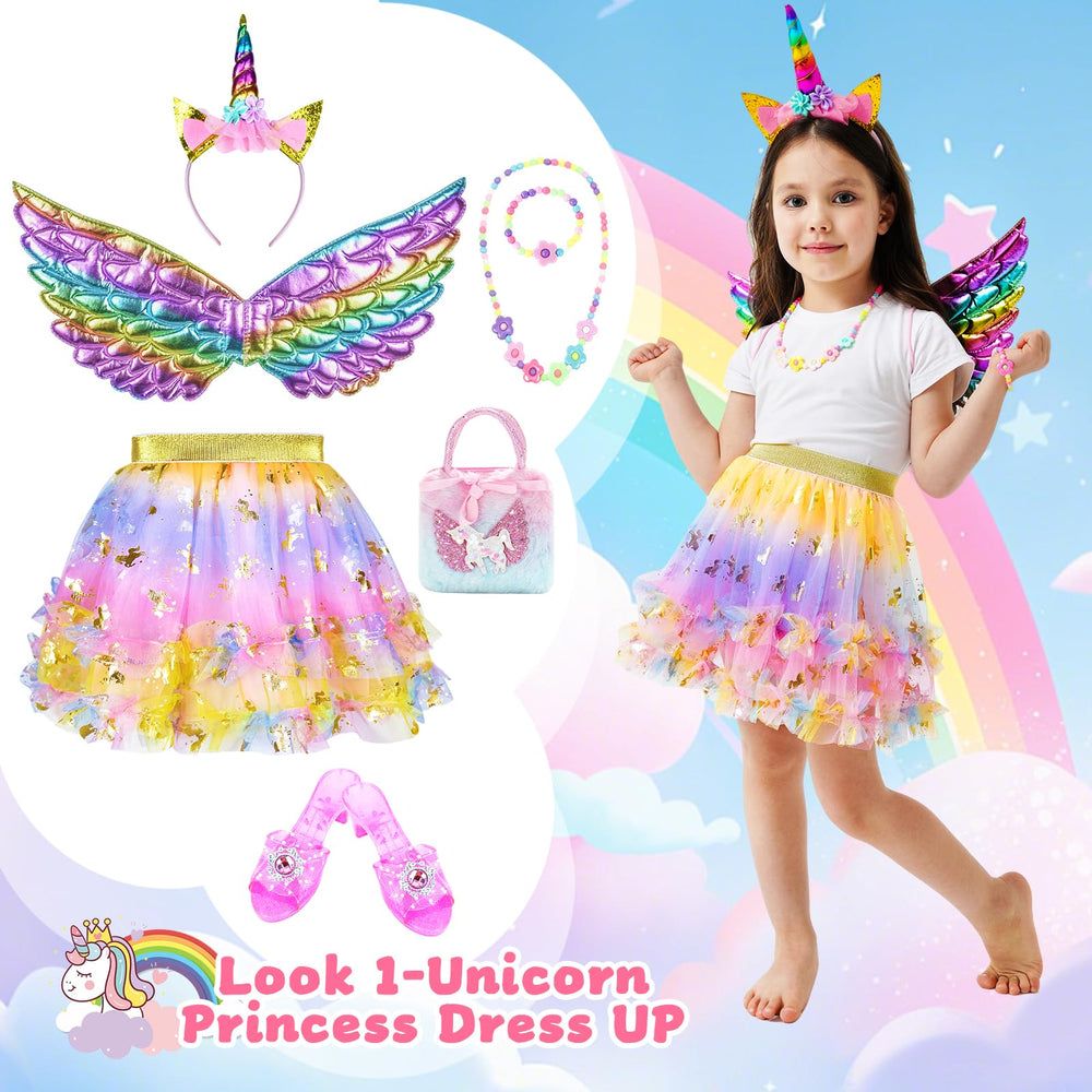 Rolevoria tutu set flaunts petal-layer skirt for twirls and pretend fashion