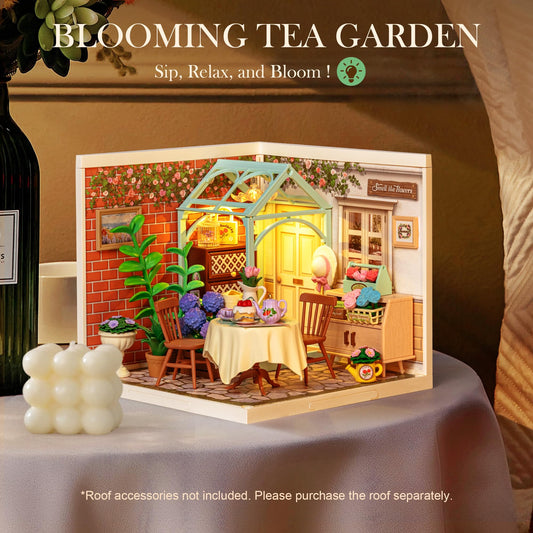 Rolife bloom garden blocks with realistic floral details for cozy decor.