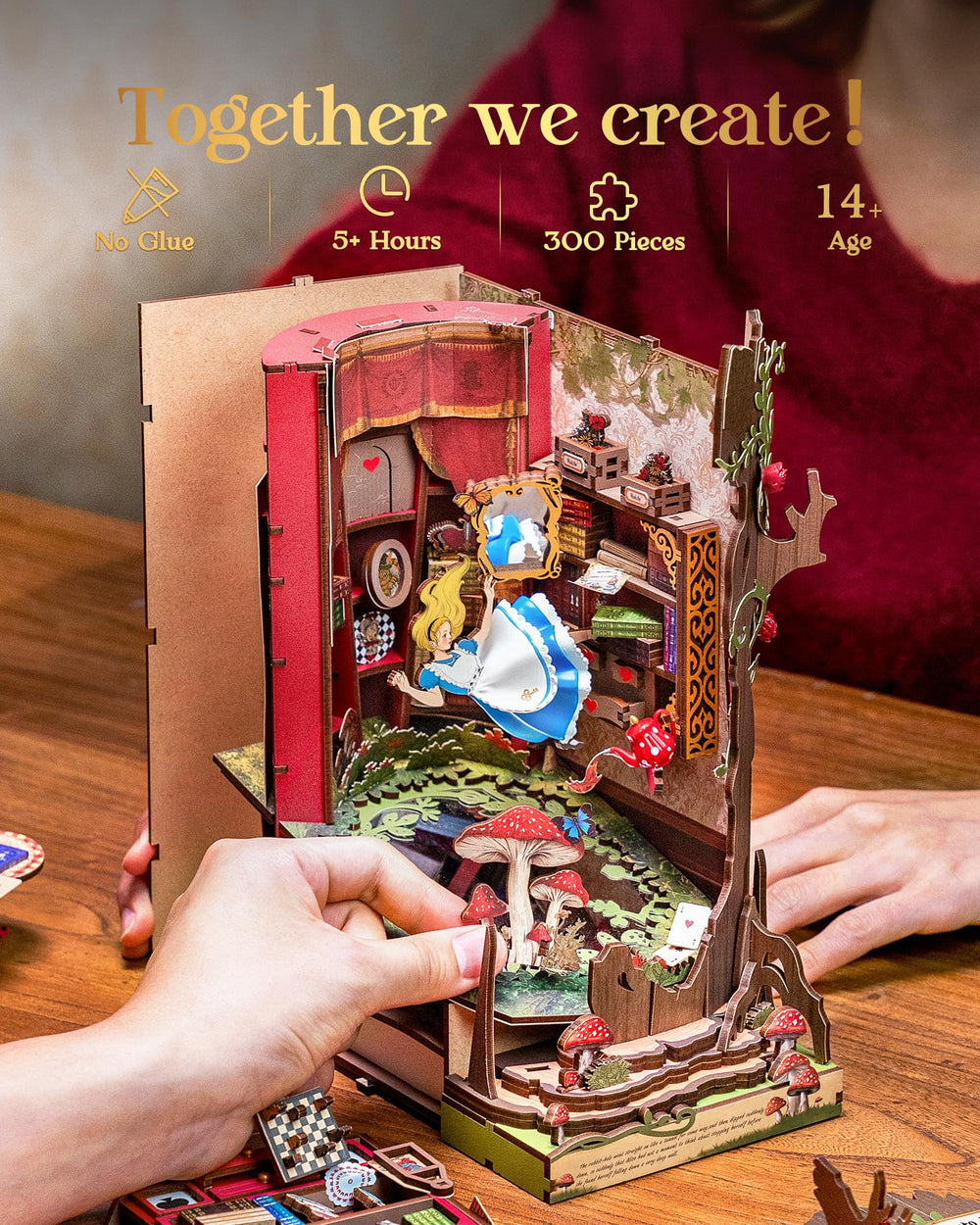 Gift-ready packaging for Rolife Book Nook Fall into Wonder
