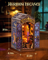 Rolife Book Nook Kit Magic Broom: whimsical prop for magical ambiance.