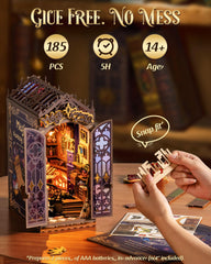 Rolife Book Nook Kit Spellbooks: detailed tomes invite storytelling.
