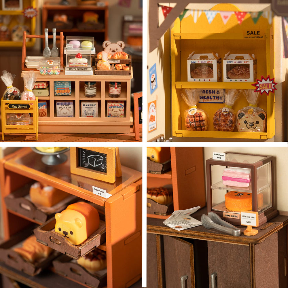 Rolife breads and donut rack—realistic detail enhances bakery scenes.