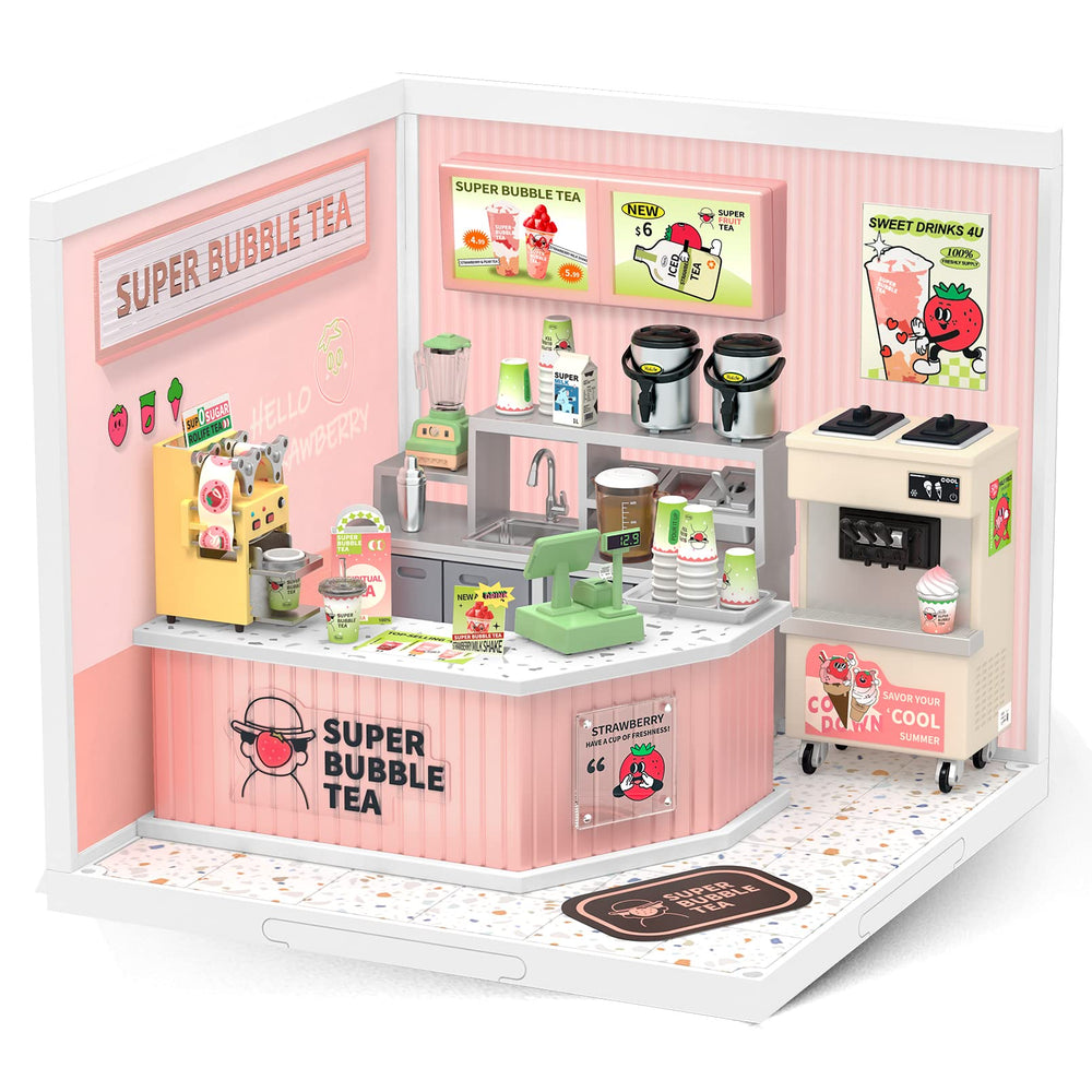 Rolife Bubble Tea Store main body ready for display and storytelling with tiny details.