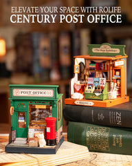 Rolife Century Post Office desk display elevates your shelf with mini charm