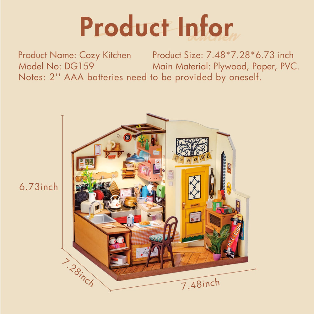 Rolife English manual illustrations help straightforward assembly.