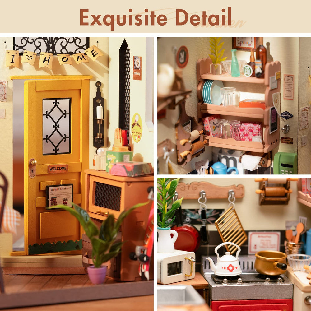 Rolife tiny house interior scene demonstrates compact decorating ideas.