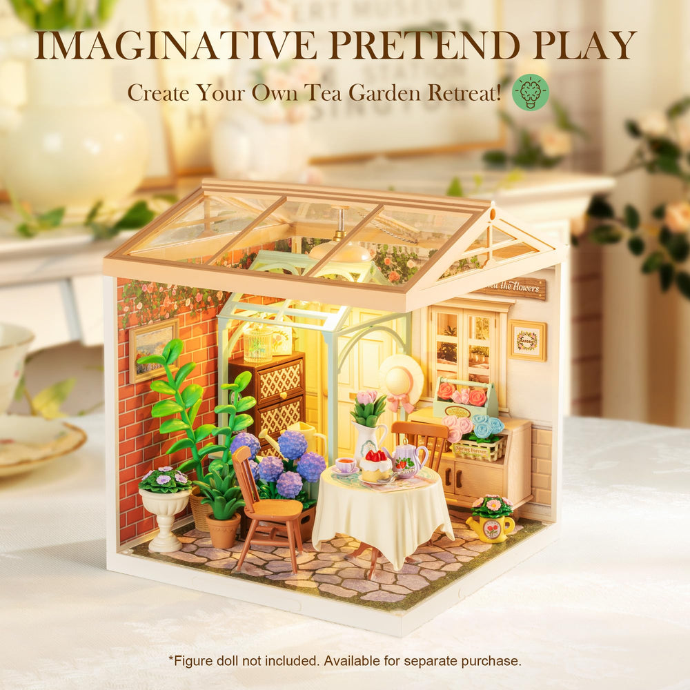 Rolife decorative tea garden finished piece enhances home or office ambiance.
