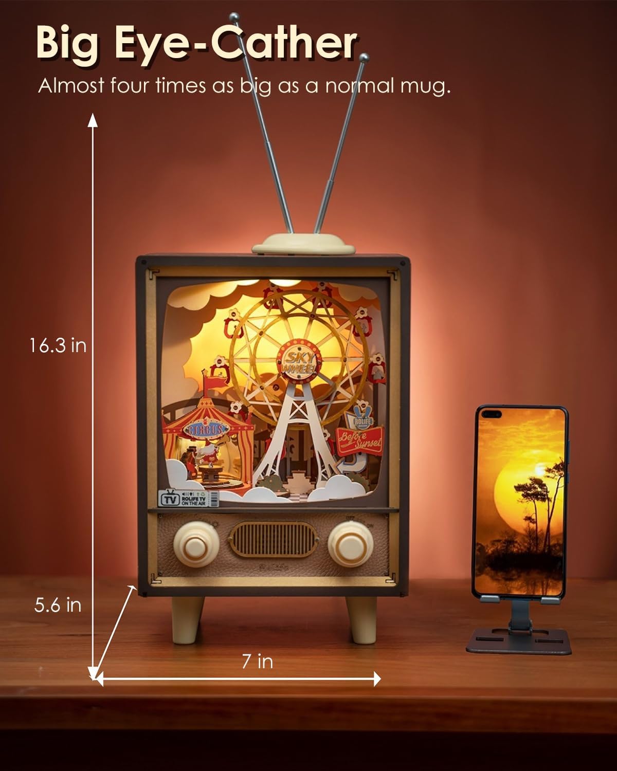 Rolife desk display ready sunset carnival miniature artwork