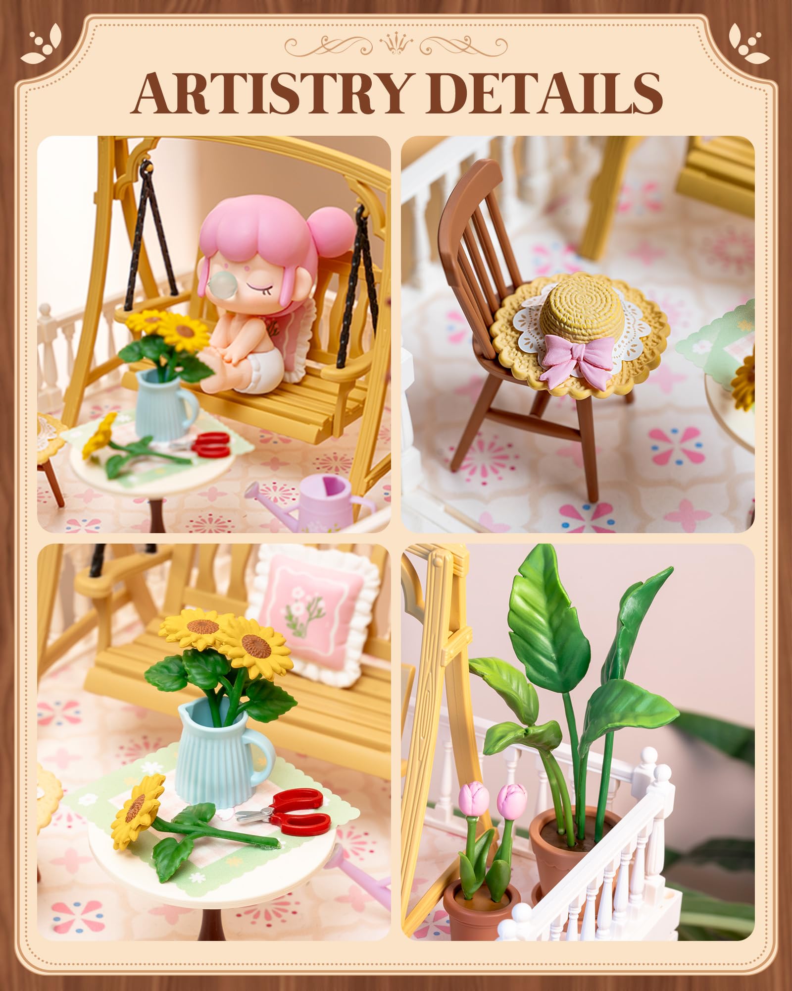 Rolife diorama scene complements Super Creator houses with storybook charm.