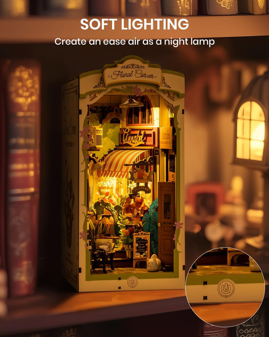 Rolife European Villa LED illumination creates a cozy, romantic ambiance.