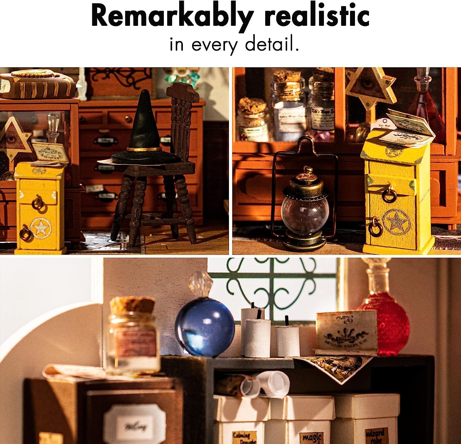 Rolife Magic House scene setup for cozy display storytelling.