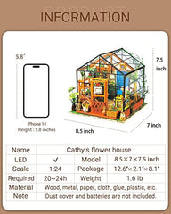 Rolife dollhouse furniture details add realistic room accents.