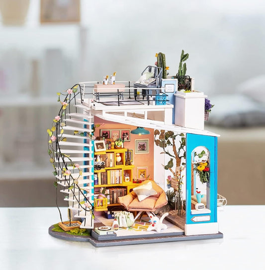 Rolife Dora's Rooftop interior furniture set for a realistic mini living space