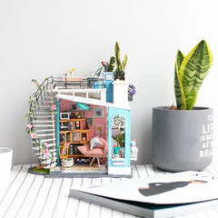 Rolife Dora's Rooftop loft area featuring a staircase and shelves