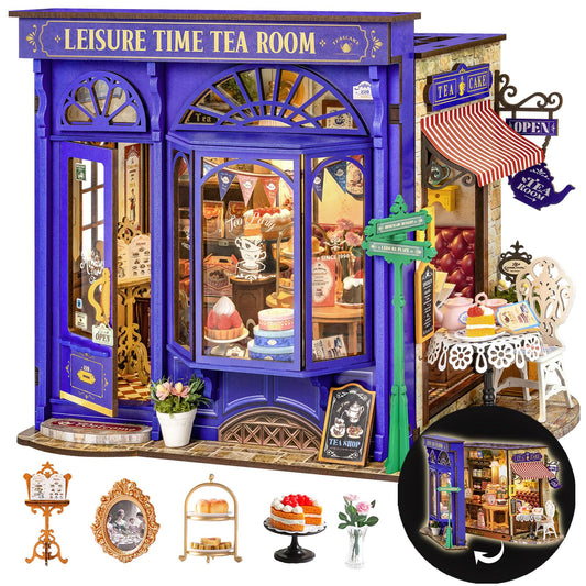 Rolife Edwardian Tea Room open facade view for striking display and interior reveal