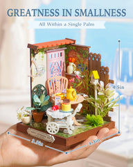 Rolife Fancy Tea Yard evening lighting highlights tiny rooms