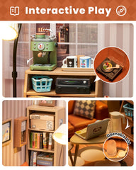 Rolife floor lamp highlights ambient lighting in the diorama.