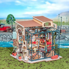 Rolife Flower Shop kit crafting process stage to spark creativity.