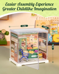 Rolife Fruits Shop shelves with fruit illustrate tidy retail organization