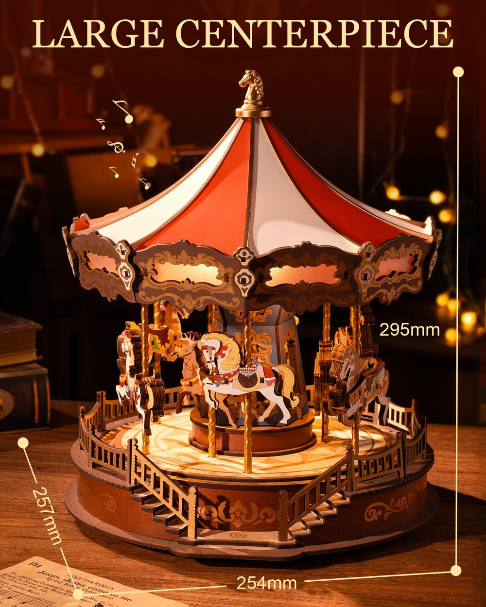 Rolife classic carousel puzzle makes a thoughtful birthday or holiday gift.