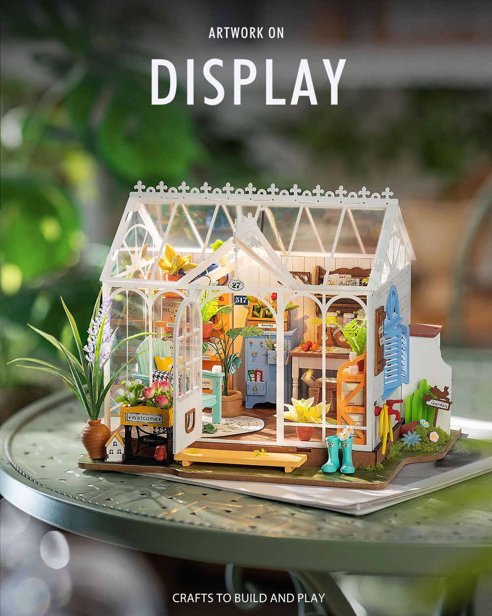 Rolife interior details like cabinets and windows inspire custom miniature scenes.