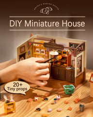 Rolife LED-lit miniature dollhouse creates warm inviting ambiance.