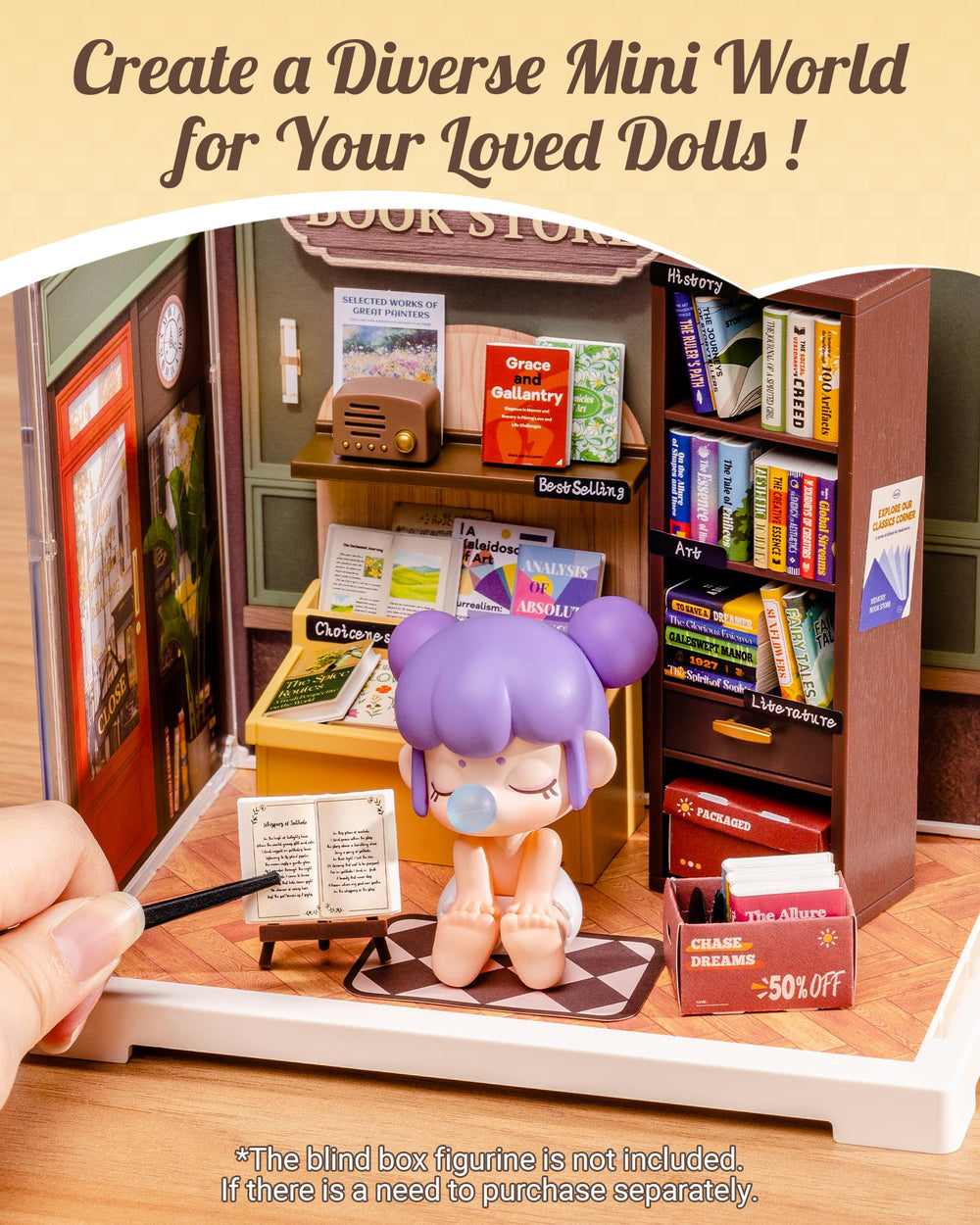 Rolife memory book store display adds charm to collector shelves.