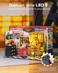 Rolife mini wrench and ruler set enhances crafting realism in the kit.