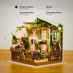Rolife miniature dollhouse kit in progress shows screw-free assembly for relaxation