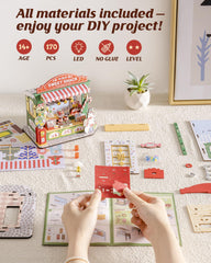 Rolife LED-lit dollhouse emits warm glow on Christmas night