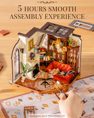 Rolife LED-light setup illuminates the tiny rooms with welcoming warmth.