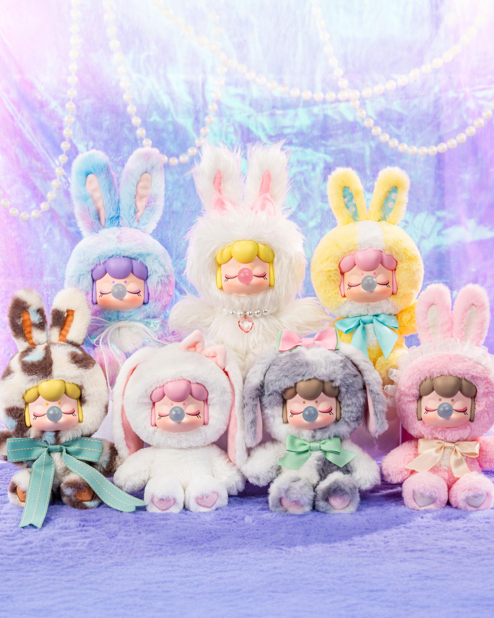Rolife Nanci Bunny plush in car as travel companion.