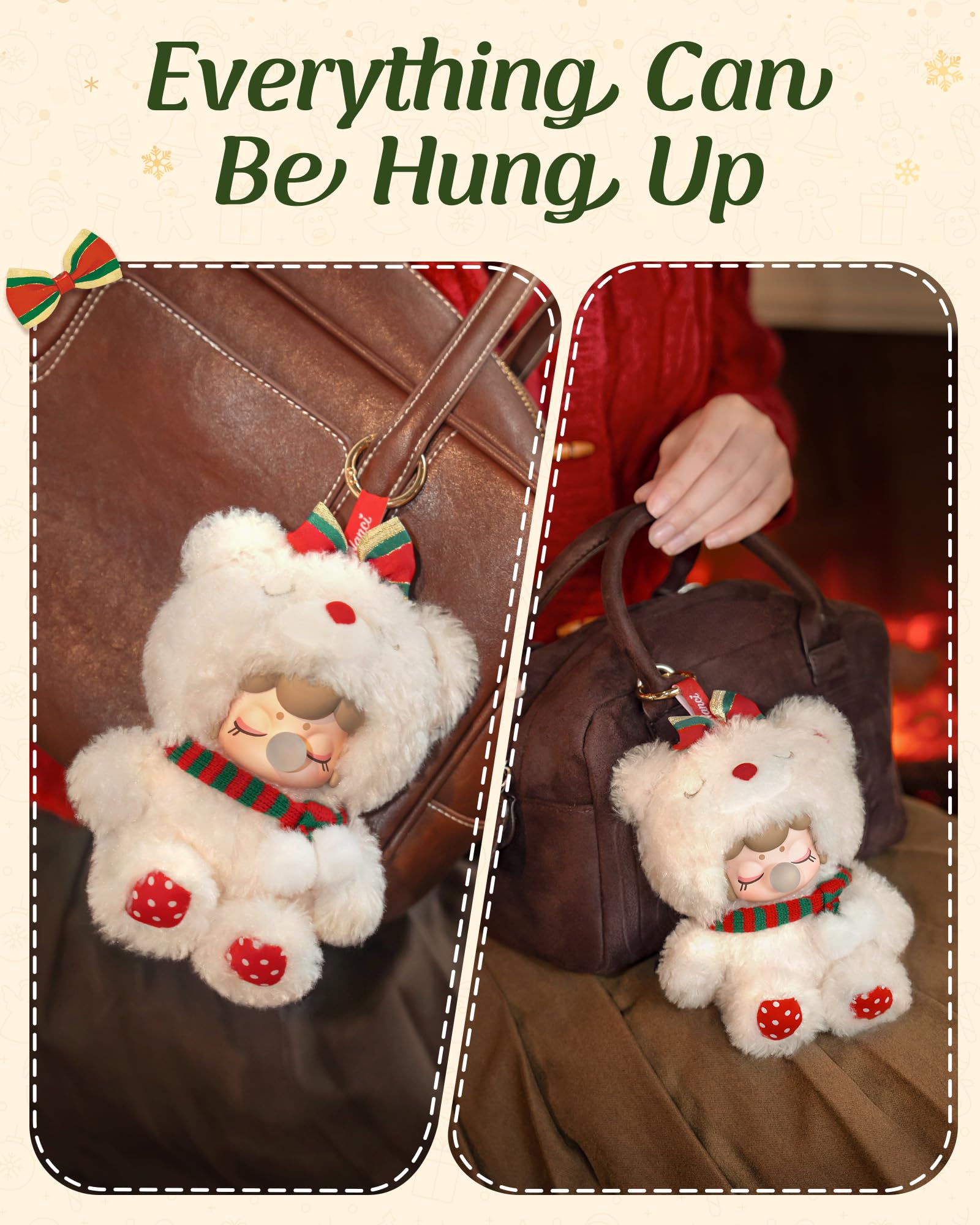 Rolife Nanci kawaii hanging toy ideal for backpacks, keys or car decor.