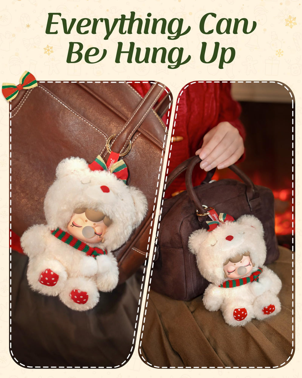 Rolife Nanci kawaii hanging toy ideal for backpacks, keys or car decor.