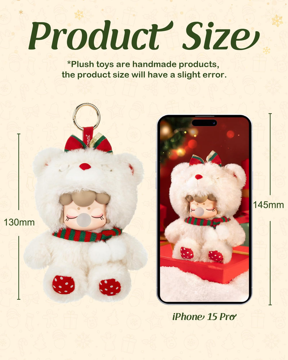 Rolife Nanci Snow White plush ornament, perfect for desk or shelf display.