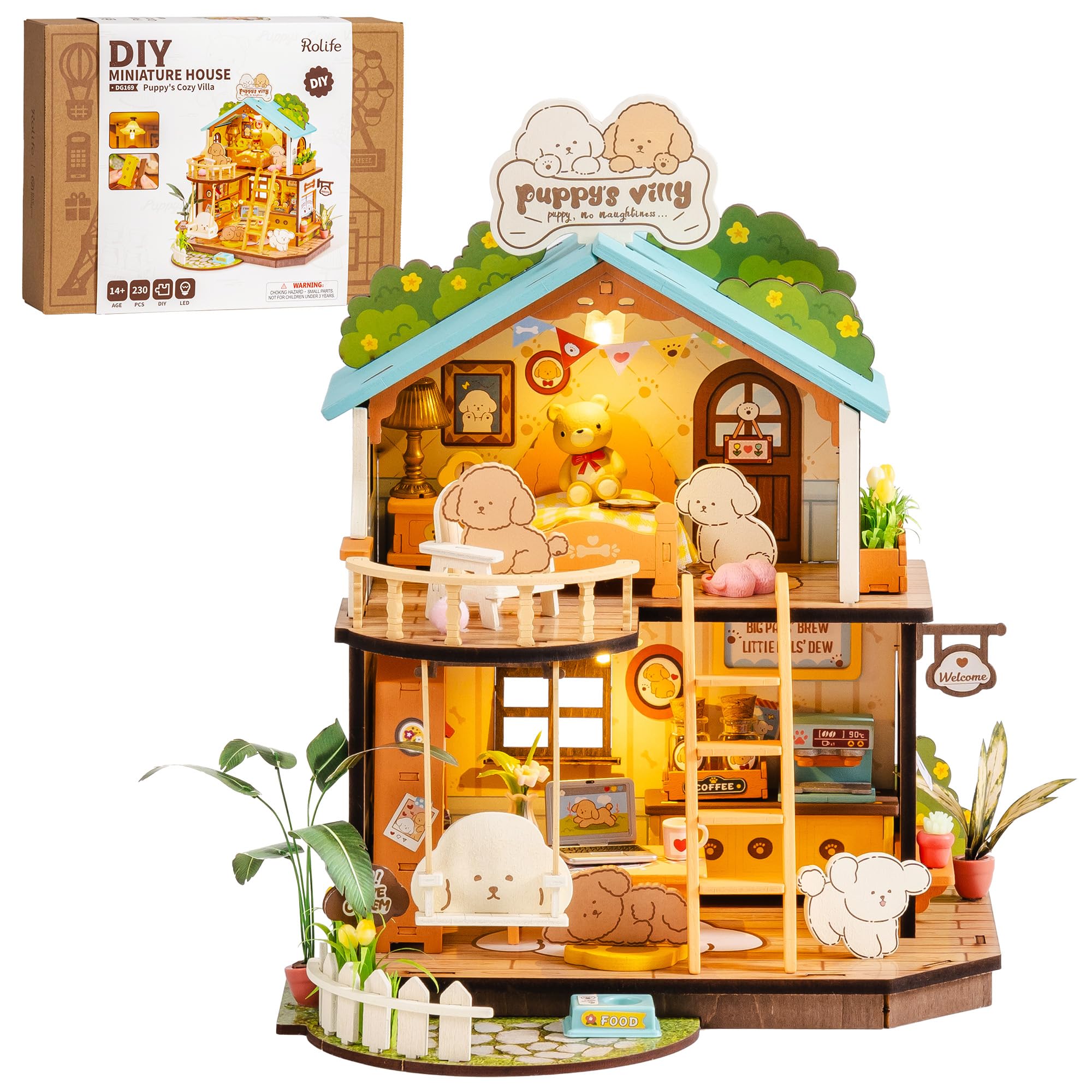 Rolife puppy villa collectible series suitable for hobbyists and collectors