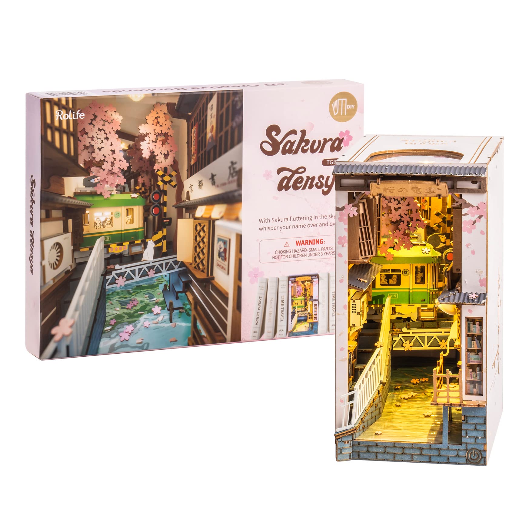 Rolife Sakura Densya makes a thoughtful gift idea for crafts lovers