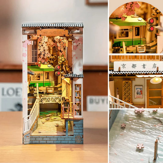 Rolife Sakura Densya tram detail adds tactile realism to the miniature diorama