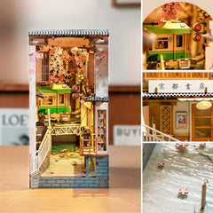 Rolife Sakura Densya tram detail adds tactile realism to the miniature diorama