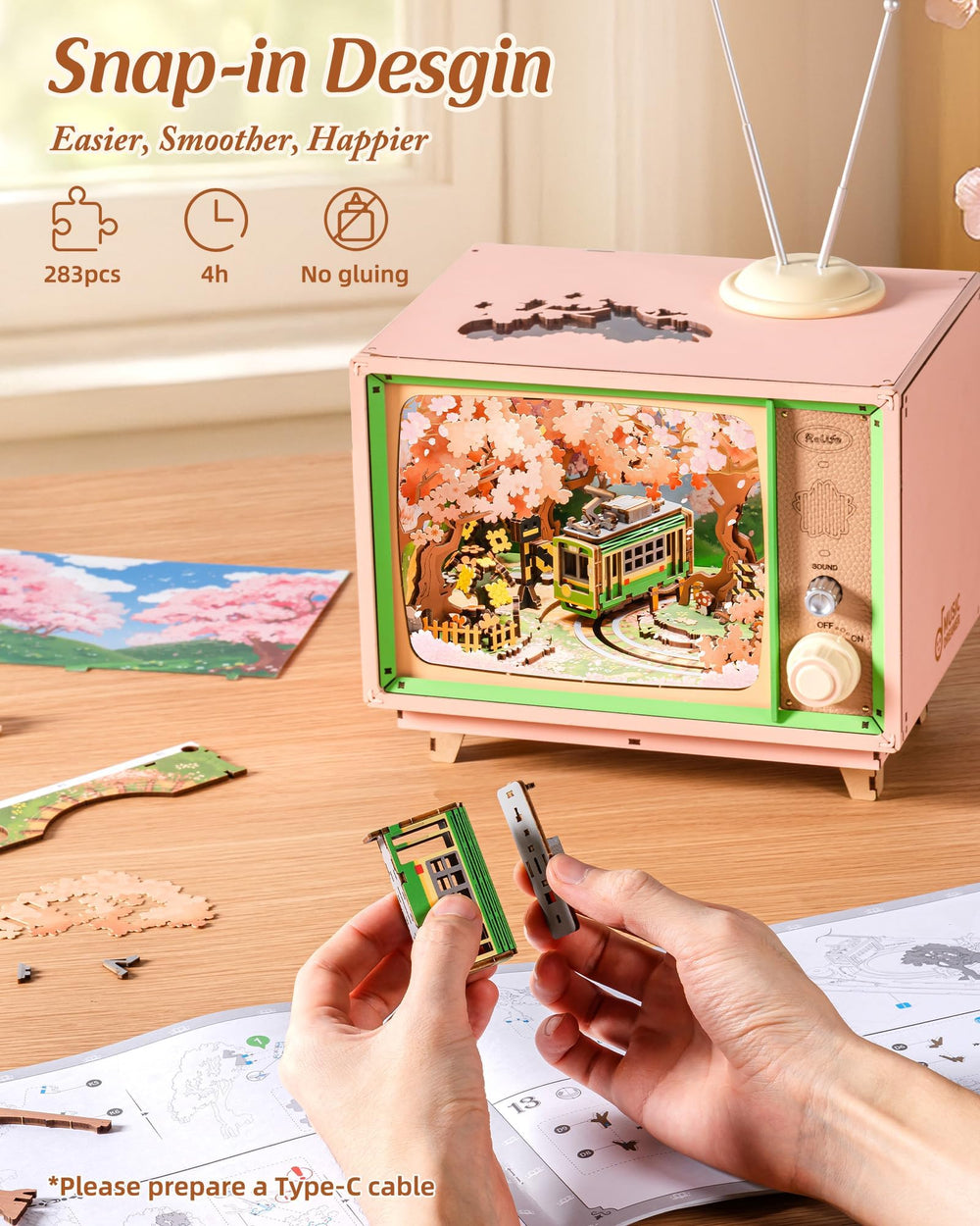 Rolife Sakura Dreamy Tour book nook display as versatile decor
