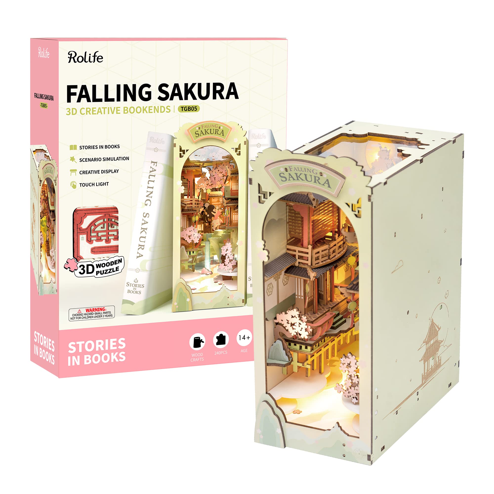 Rolife Sakura gift-ready packaging makes a thoughtful present for adults and hobbyists.