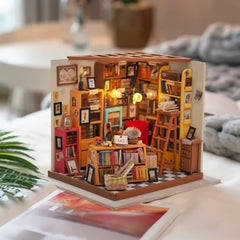 Rolife Sam's Study LED lighting option adds dramatic nighttime charm