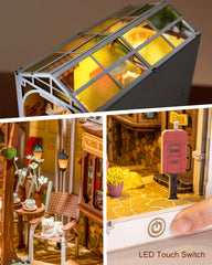 Rolife Sunshine Town LED light on creates warm ambient glow.