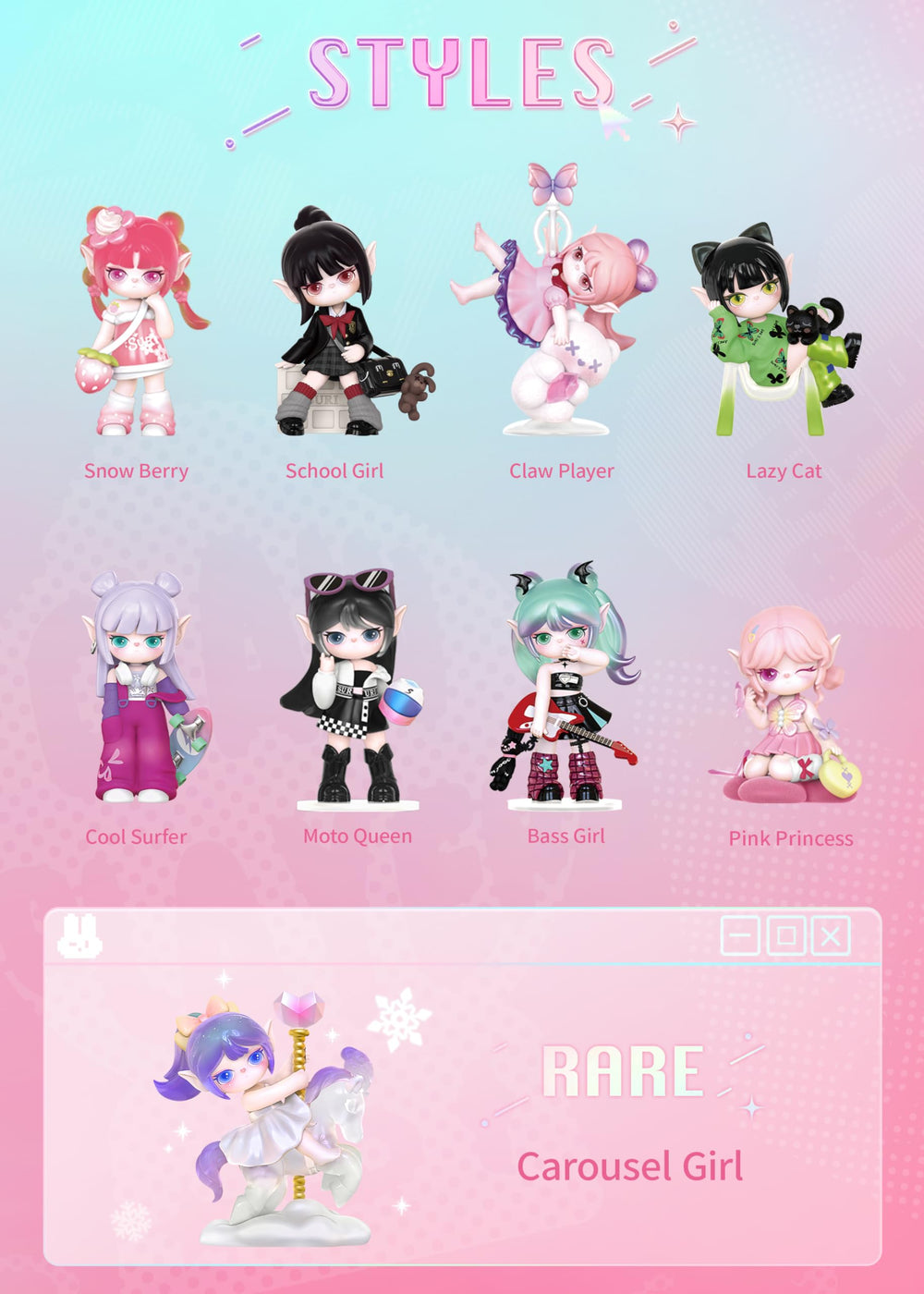 Rolife Suri cute action figures bring kawaii charm to desks and shelves