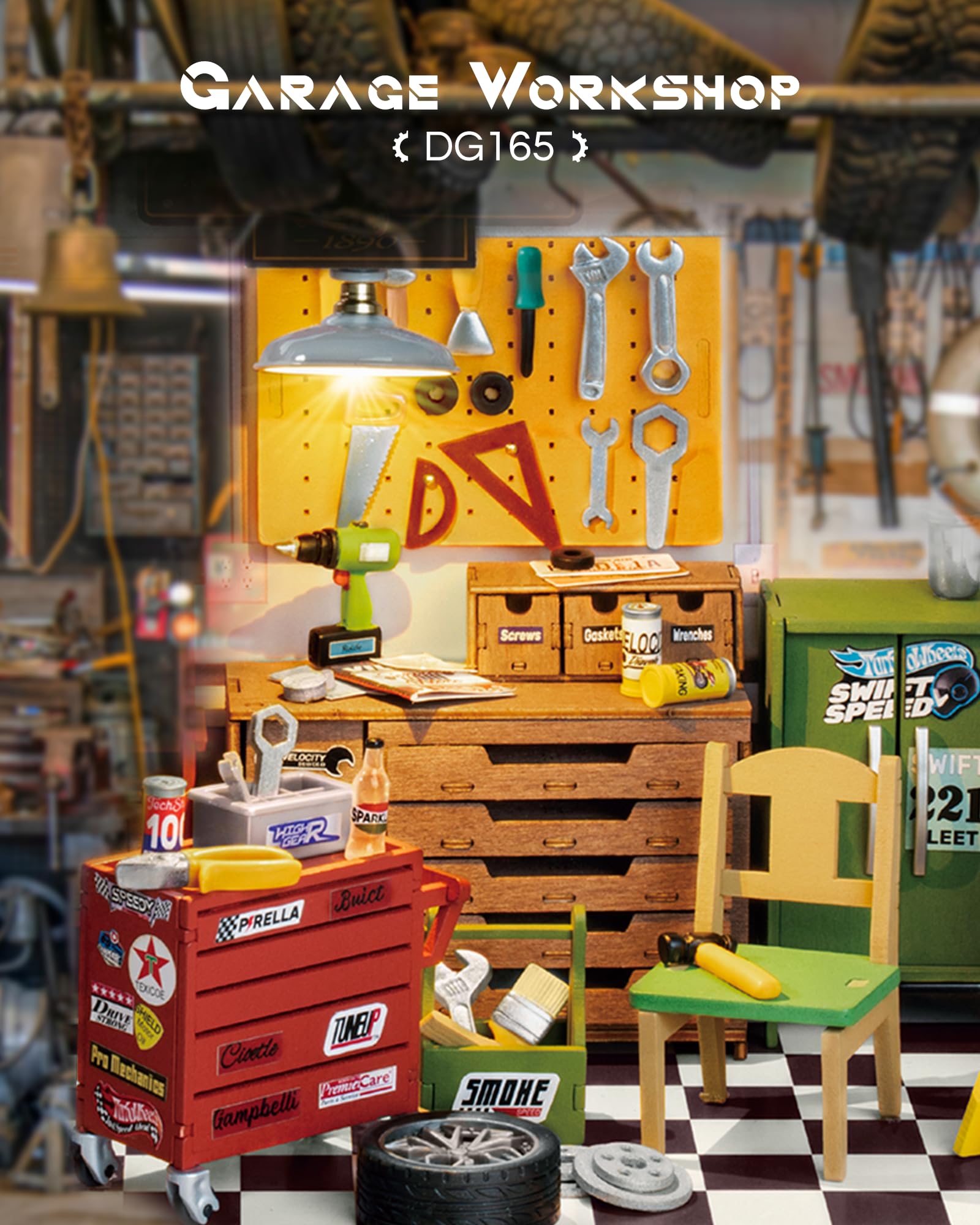 Rolife tool rack detail, adding authenticity to your miniature scene.